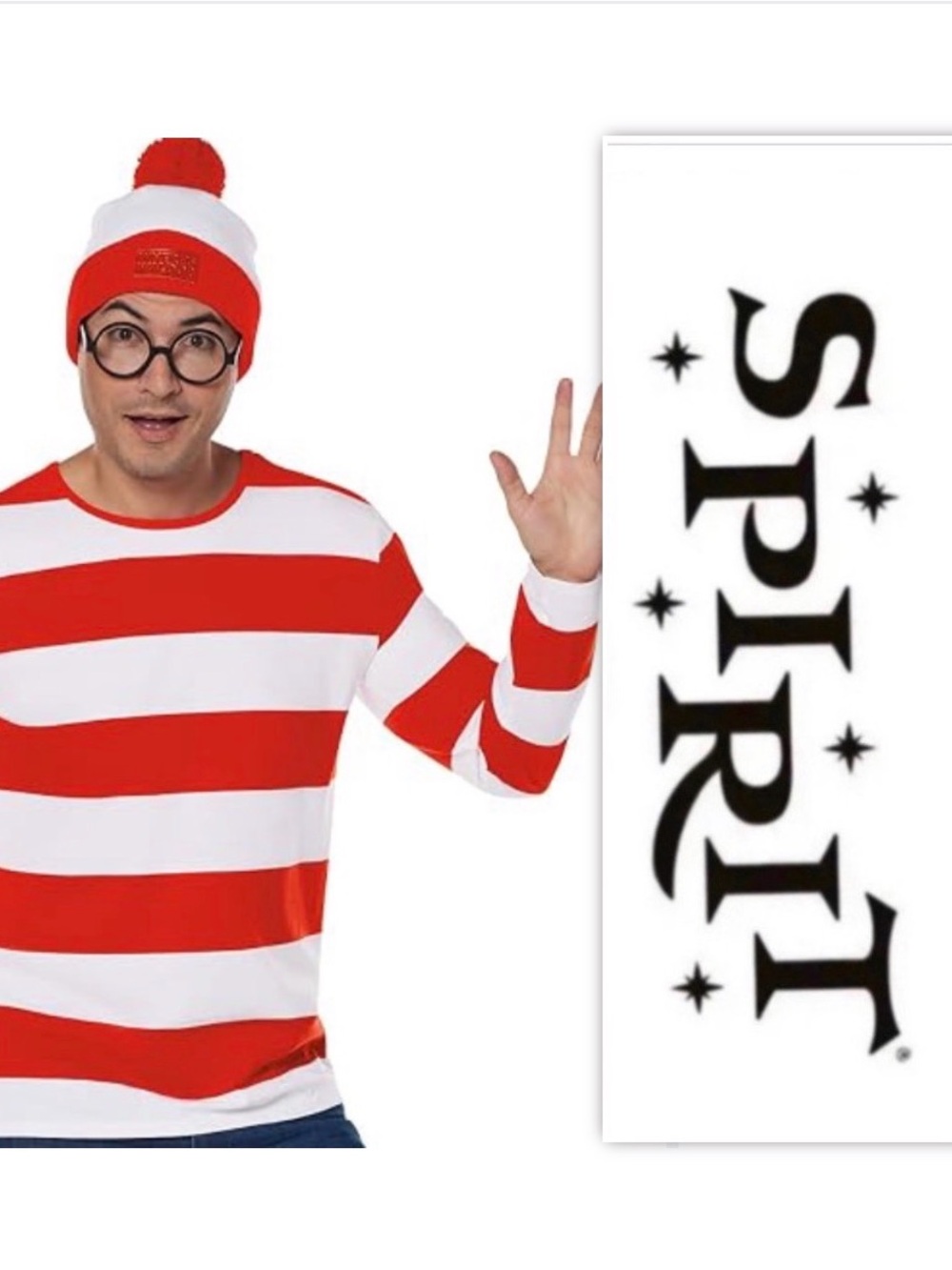 Spirit Halloween Where’s Waldo? Adult Waldo Costume